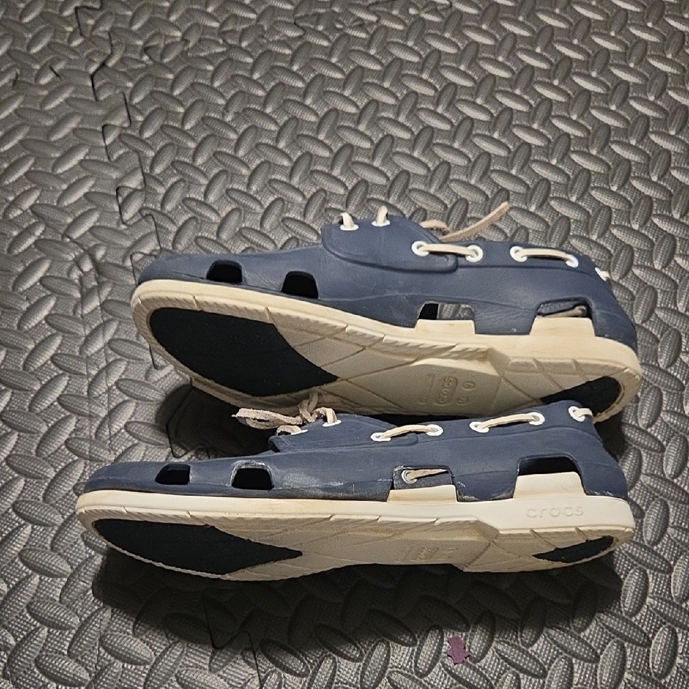 CROCS Dark Blue Boat Shoes - Picture 3 of 7